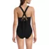 Womens Ottoman Rib Seamed Underwire Tie Back One Piece, Back