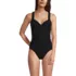 Womens Ottoman Rib Seamed Underwire Tie Back One Piece, Front