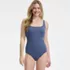 Women's Scoop Neck Open Back Monokini One Piece, Front