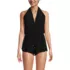 Women's SlenderSuit Surplice Halter Swim Romper, Front