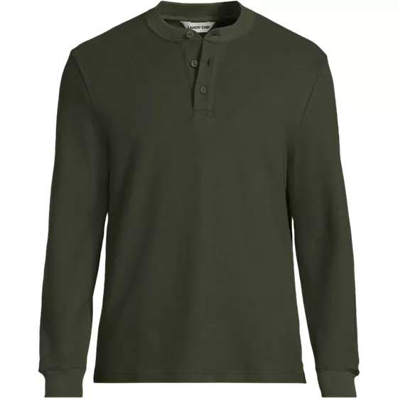 Men's Long Sleeve Honeycomb Pique Henley - primary