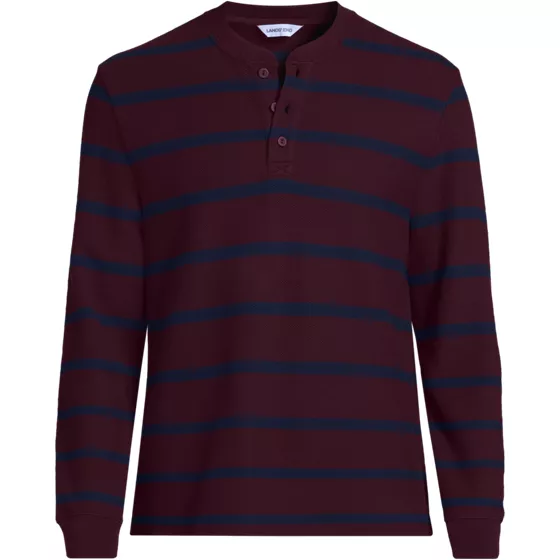 Men's Long Sleeve Honeycomb Pique Henley - primary