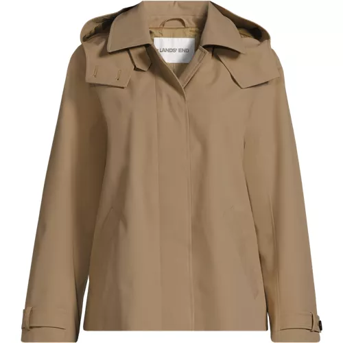 Womens Squall Waterproof Hooded Short Mac Jacket, Front