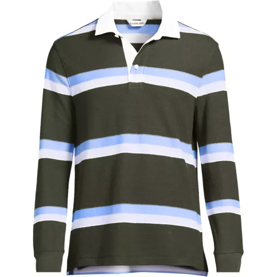 Men's Long Sleeve Honeycomb Pique Rugby - primary