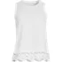 Women's Sleeveless Slub Crew Neck Lace Trim Tank Top, Front