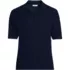 Men's Short Sleeve Texture Stitch Summer Weight Sweater Polo, Front