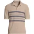 Men's Short Sleeve Texture Stitch Summer Weight Sweater Polo, Front