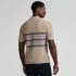 Men's Short Sleeve Texture Stitch Summer Weight Sweater Polo, Back