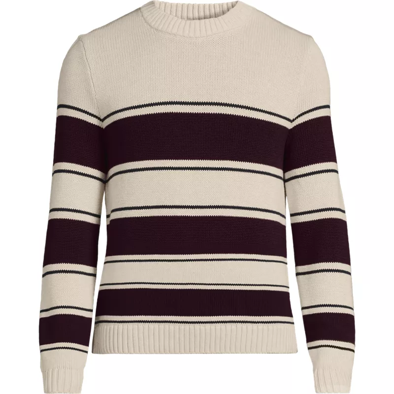 Men's Long Sleeve Drifter Stripe Crewneck Sweater, Front