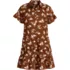 Women's Poplin Flutter Sleeve Knee Length Popover Dress, Front