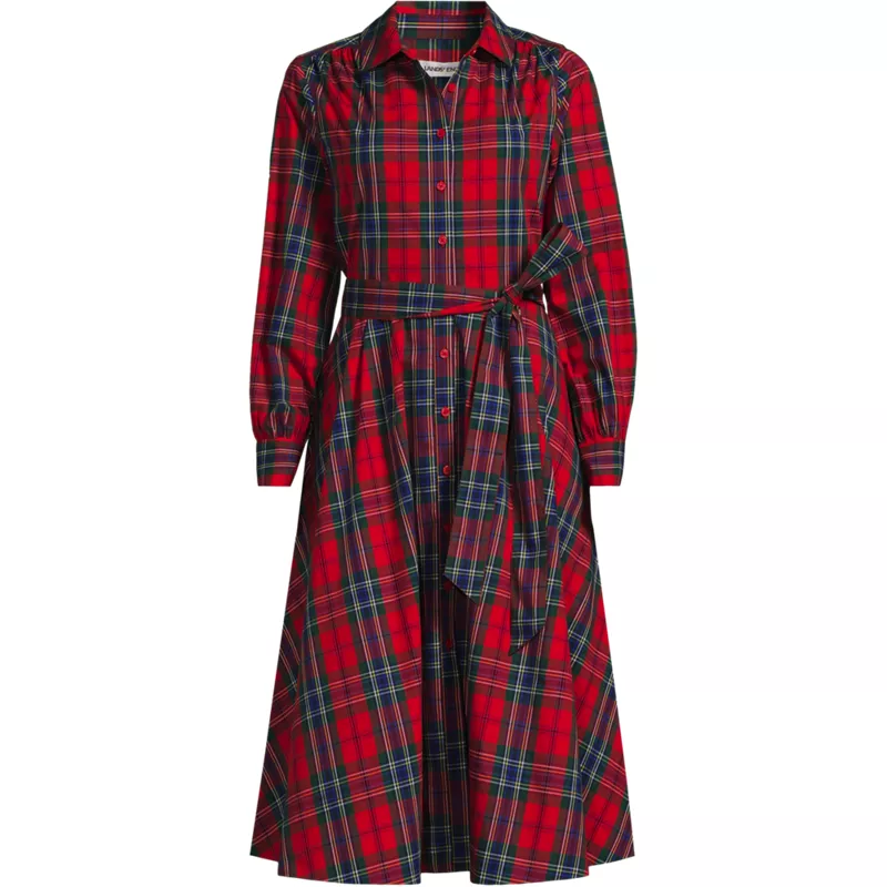 Women's Poplin Perfect Shirt Dress, Front