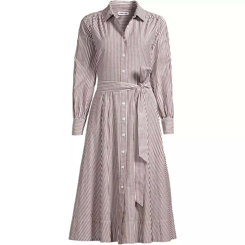 Women's Poplin Perfect Shirt Dress, Front