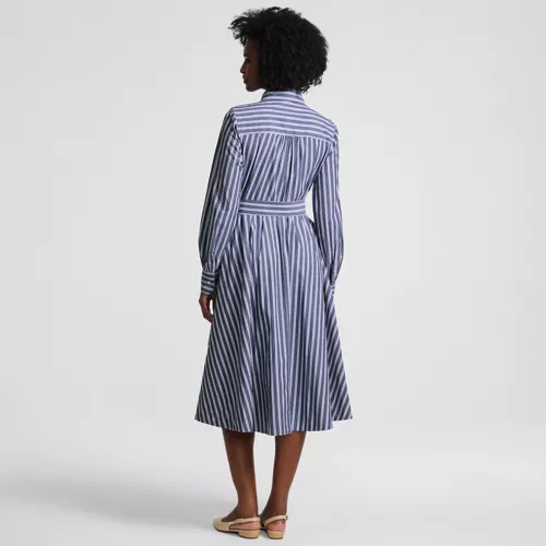 Women's Poplin Perfect Shirt Dress, Back