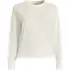 Women's Double Trim Cotton Crew Neck Sweater, Front