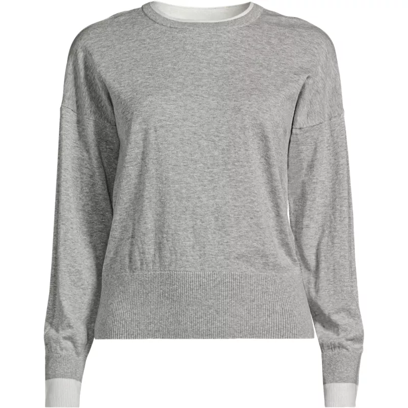 Women's Drifter Lite Double Trim Crew Sweater, Front