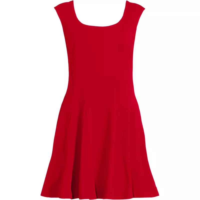 Women's Plus Size Starfish Scoop Neck Sleeveless Mini Dress, Front