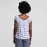 Women's Sleeveless Lightweight Jersey Pintuck Button Front Blouse, Back