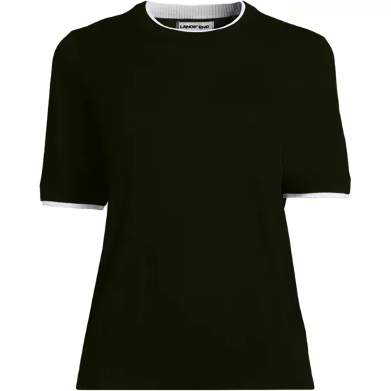 Women's Plus Size Drifter Lite Double Trim Tee Sweater - primary