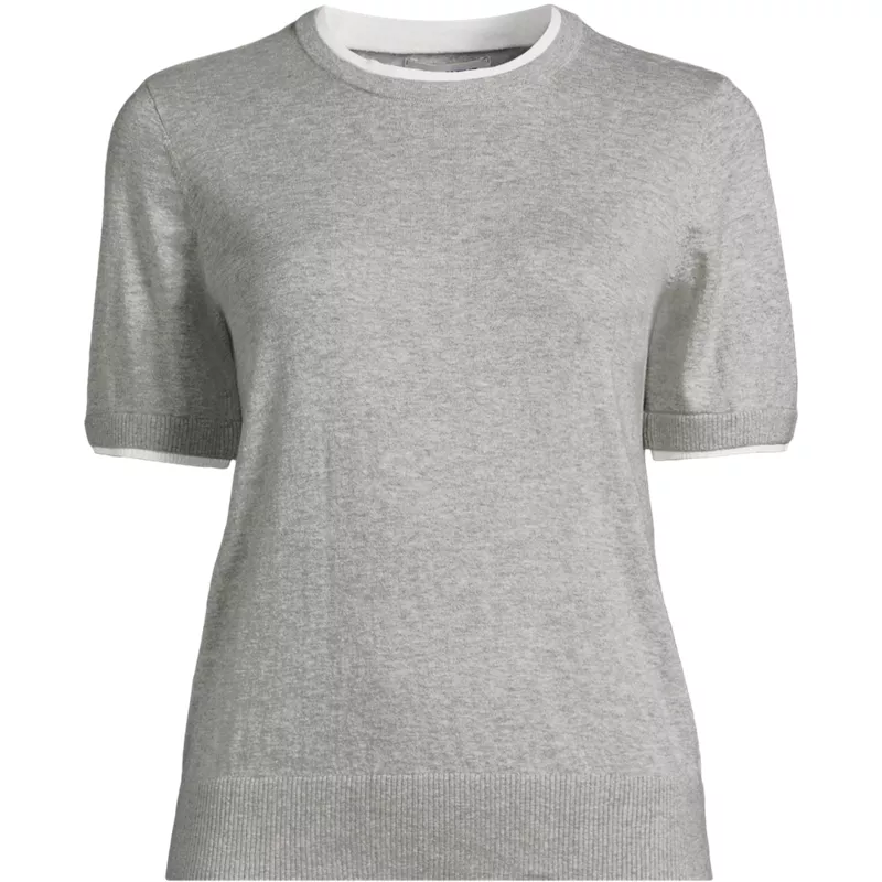 Women's Drifter Lite Double Trim Tee Sweater, Front