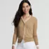Women's Double Trim Cotton V-neck Cardigan Sweater, alternative image