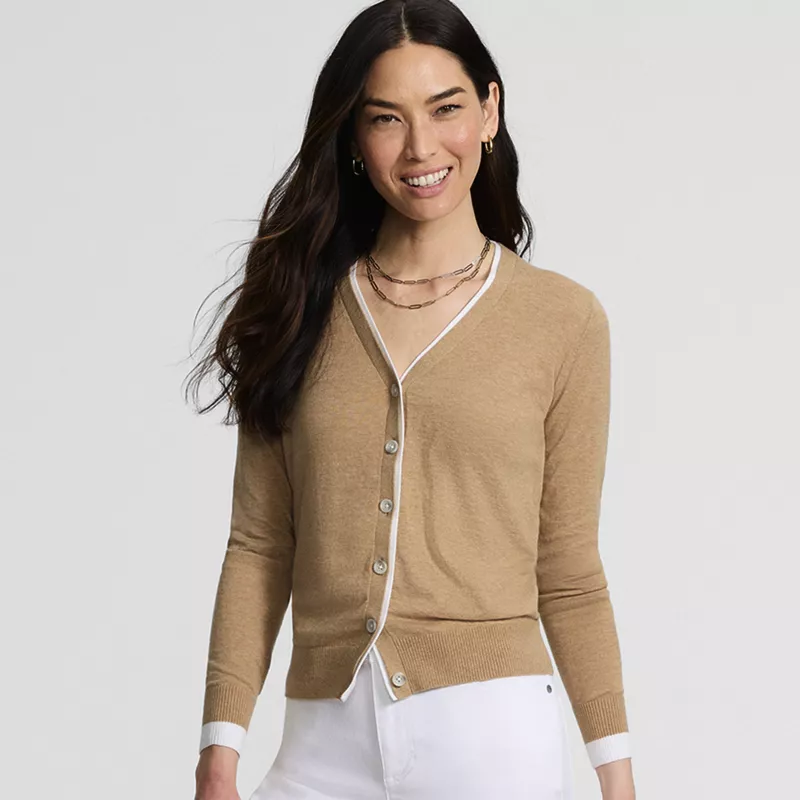 Women's Drifter Lite Double Trim Cardigan Sweater, alternative image