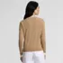 Women's Double Trim Cotton V-neck Cardigan Sweater, Back