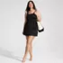 Women's Plus Size Square Neck Flutter Tankini Control Skirt Set, alternative image