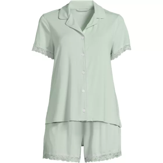 Women's Cooling 2 Piece Pajama Set - Short Sleeve Top and Shorts - primary