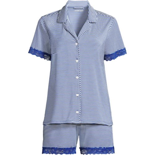 Cooling Pyjama Set With Shorts, Women, size: S, regular, Blue, by Lands' End