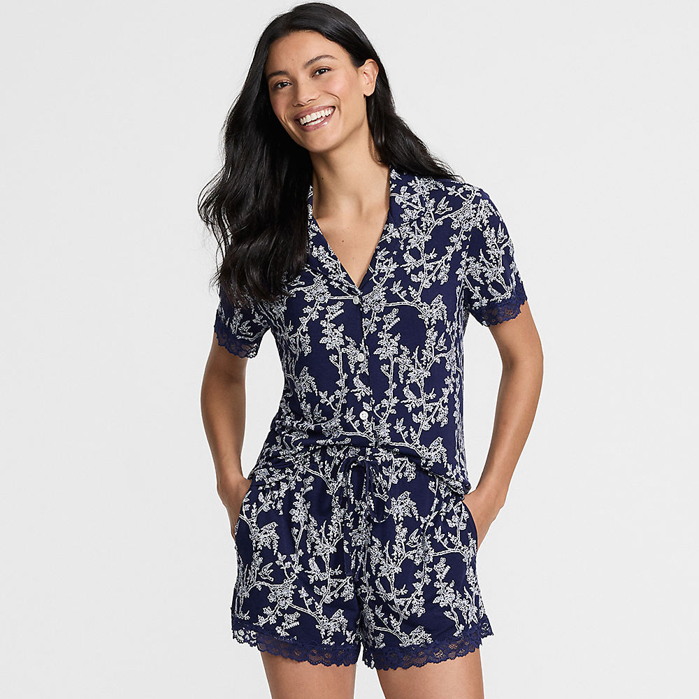 Cooling Pyjama Set With Shorts, Women, size: S, regular, Blue, by Lands' End