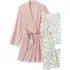 Women's Cooling 3 Piece Pajama Set - Tank Crop and Robe, Front