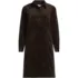 Women's Petite Wide Wale Corduroy Popover Shirt Dress, Front