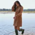 Women's Wide Wale Corduroy Popover Shirt Dress, alternative image