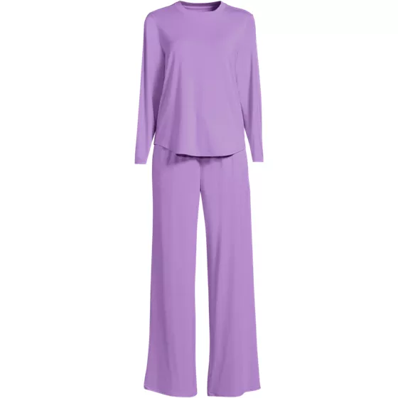 Women's Cooling 2 Piece Pajama Set - Long Sleeve Top and Pants - primary