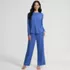 Women's Cooling 2 Piece Pajama Set - Long Sleeve Top and Pants, Front