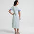 Women's Cooling Short Sleeve Scoop Neck Mid Calf Nightgown, Back