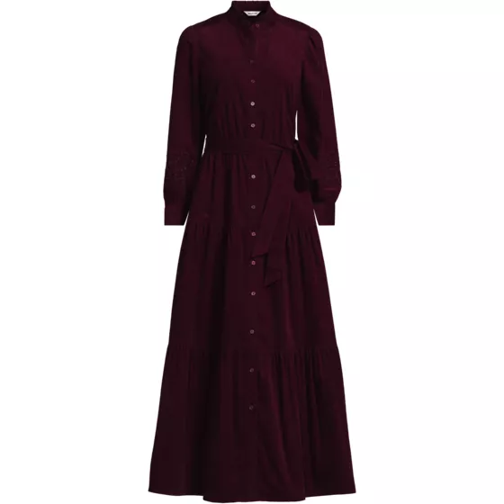 Women's Corduroy Tiered Dress - primary