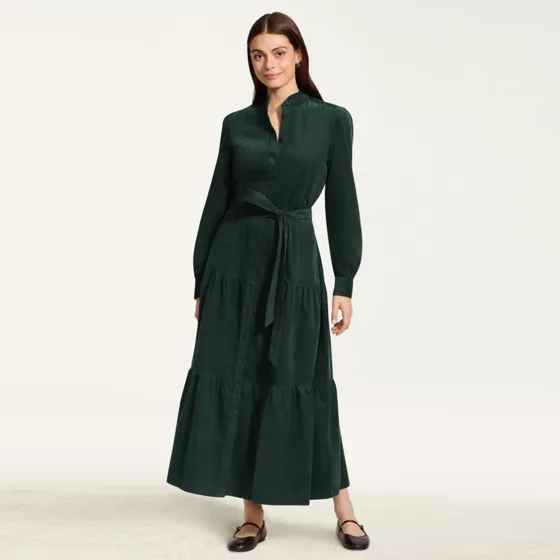 Women's Corduroy Tiered Dress - primary