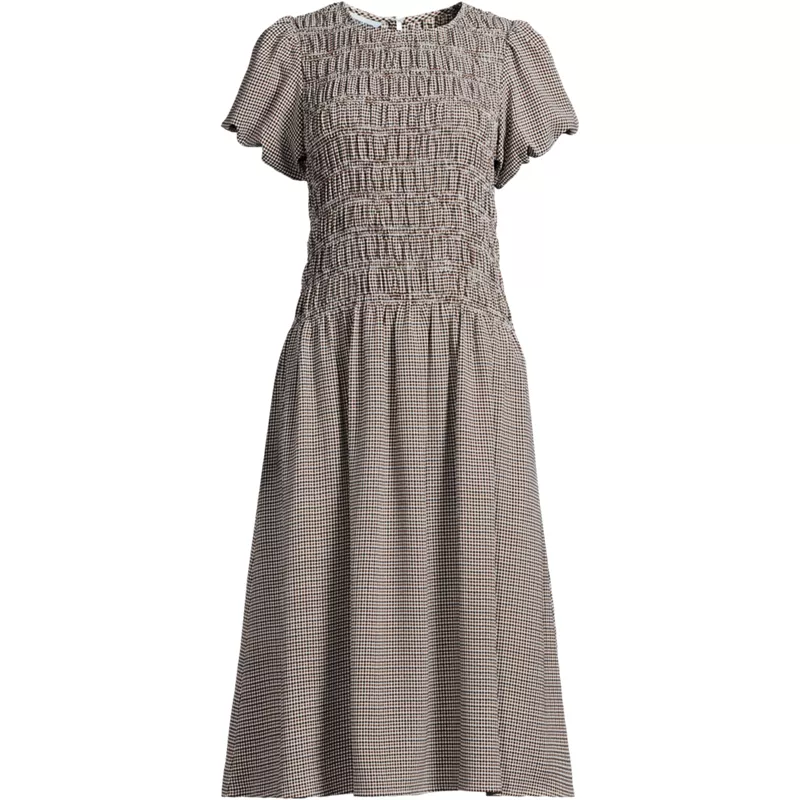 Women's Smocked Midi Dress, Front