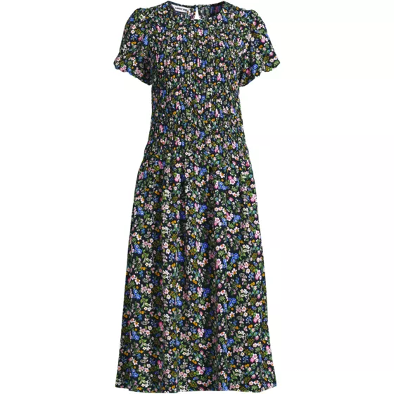 Women's Plus Size Smocked Midi Dress - primary
