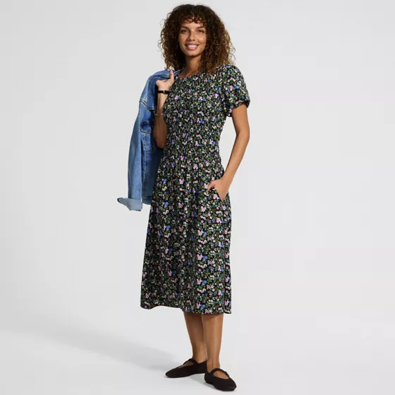 Women's Smocked Midi Dress - primary