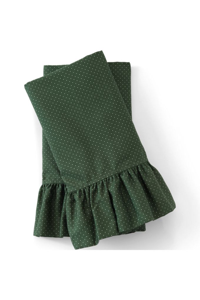 Lands' End Ruffle Pillowcases In Green
