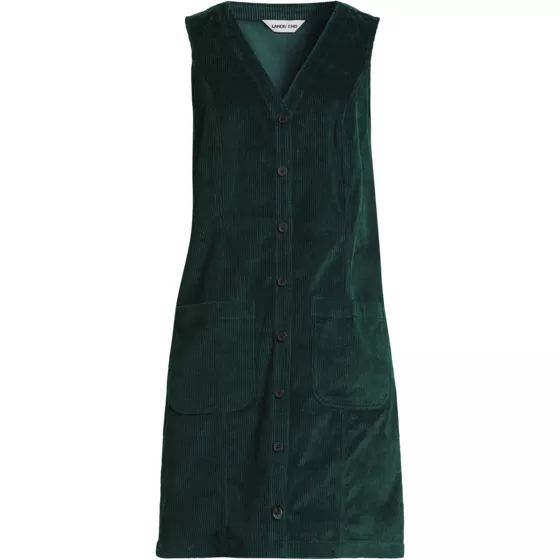 Women's Plus Size Wide Wale Corduroy Shift Dress - primary