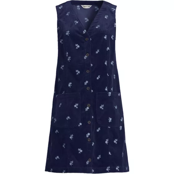 Women's Plus Size Wide Wale Corduroy Shift Dress - primary