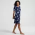 Women's Cotton Interlock Short Sleeve Knee Length Gown, alternative image