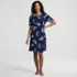 Women's Cotton Interlock Short Sleeve Knee Length Gown, Front