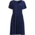 Women's Silky Knit V-neck Flutter Sleeve Knee Length Dress, Front