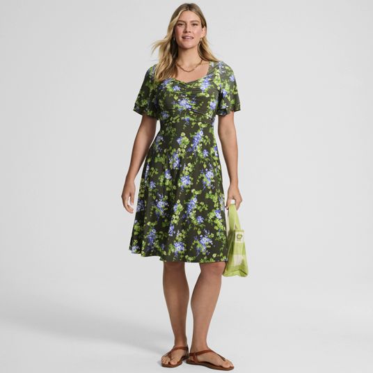 summer dresses womens petite bawilom Women's Dress Casual Eyelet Hollow Out Short Sleeve Button V Neck A-line Maxi Dress with Pockets Army Green at Amazon Women's Clothing store trendy looks with sustainable Slow Fashion principles. Petite Dresses | Midi &