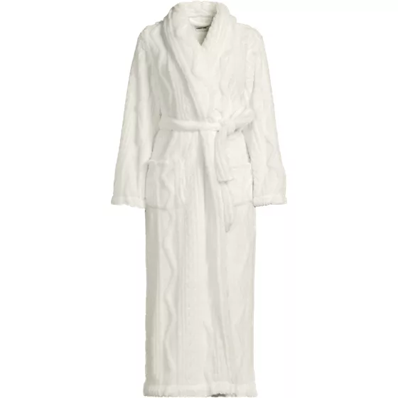 Women's Plus Size Cozy Cable Robe - primary