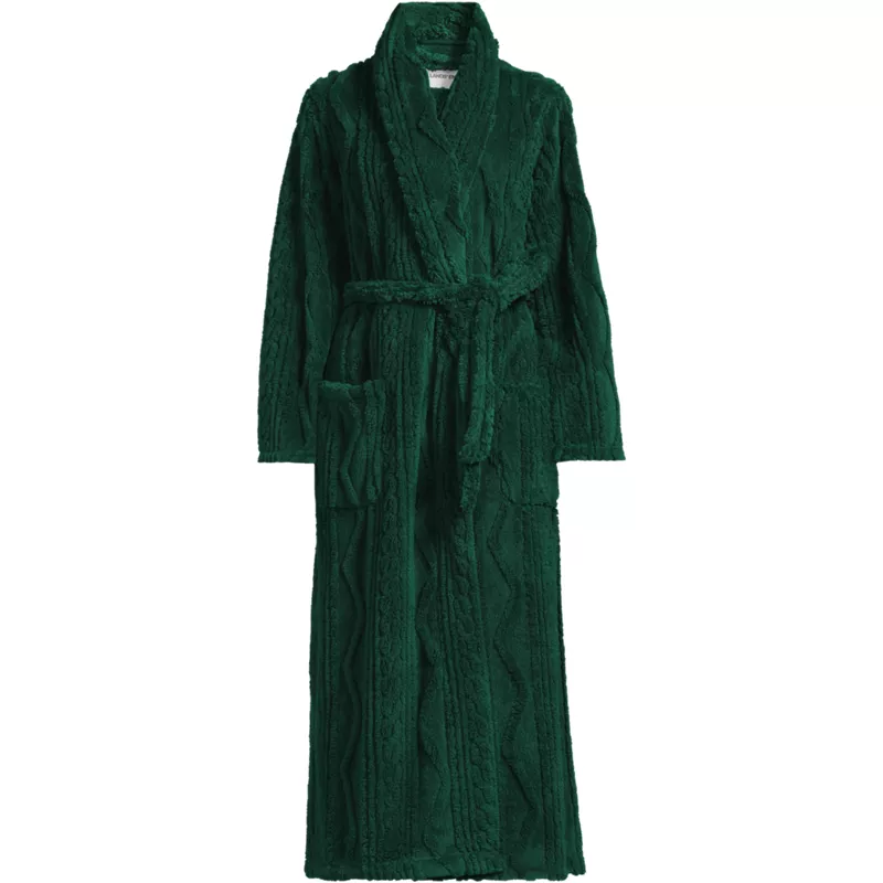 Women's Cozy Cable Robe, Front